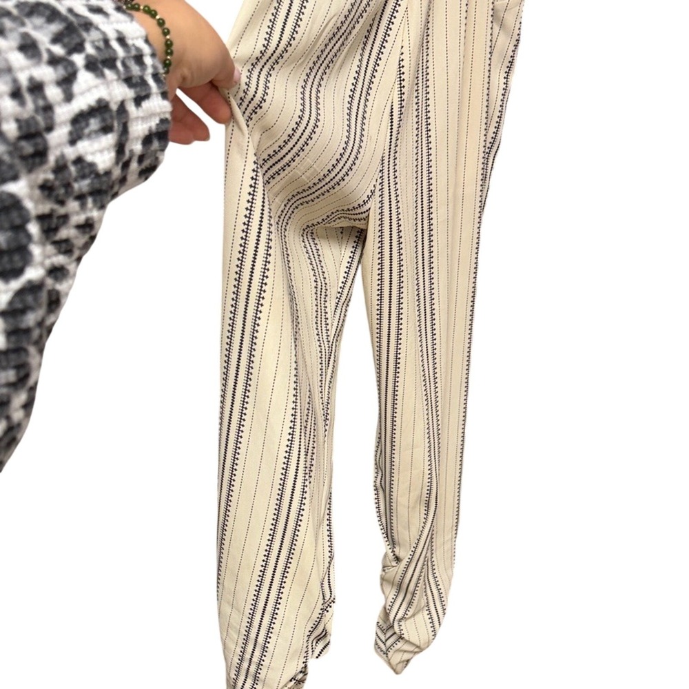 LEITH WOMENS beige Jumpsuit relaxed one small spaghetti strapped boho miltered - Picture 8 of 10